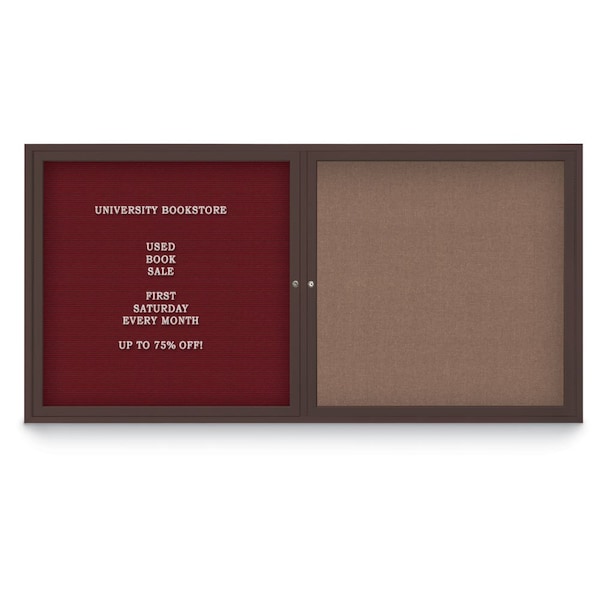 Corkboard, 42"x32", Medium Grey/Satin